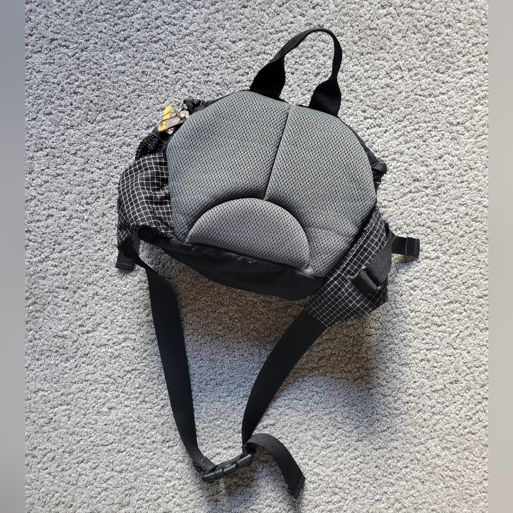 Vintage 90s L.L. Bean Waist Pack Crossbody Bag Hiking Pack Black and Yellow - Picture 4 of 11